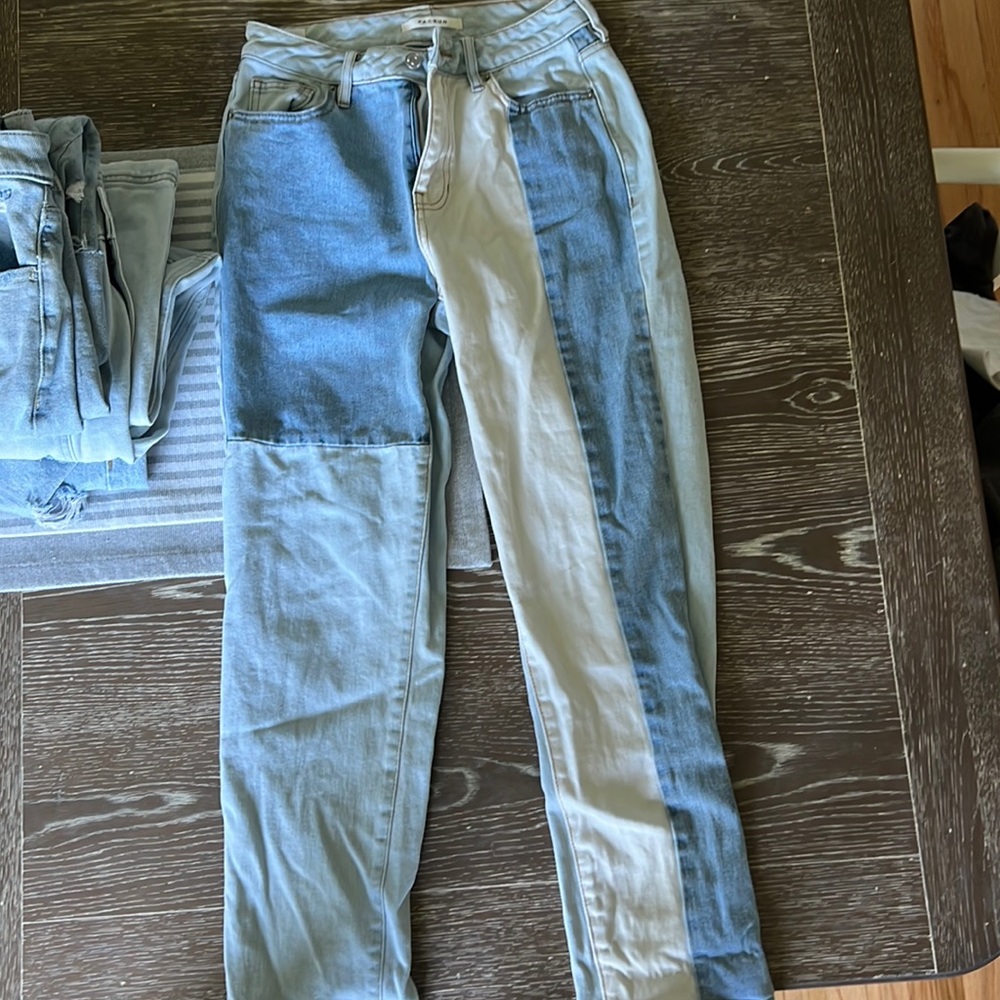 PacSun patchwork mom jean